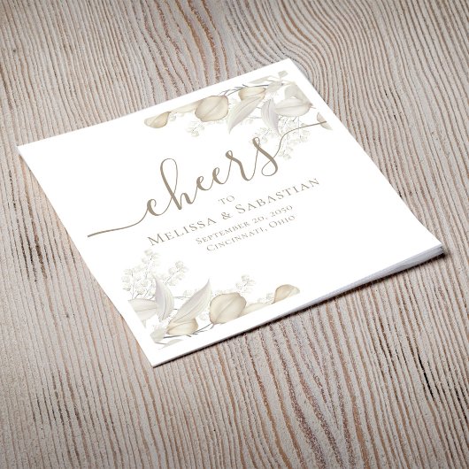 Elegante Sage Greenery bruiloft op maat Servet