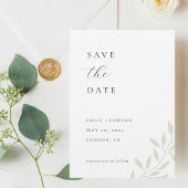 Elegante Sage Groen Bruiloft Foto Opslaan van de D Save The Date