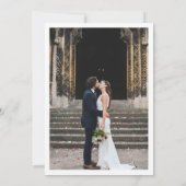 Elegante Sage Groen Bruiloft Foto Opslaan van de D Save The Date (Achterkant)