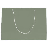 Elegante Sage Groen en Wit Monogram Naam Groot Cadeauzakje (Achterkant)