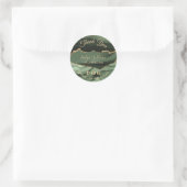 Elegante Sage Groene Agaat Dank u sticker (Tas)