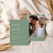 Elegante Sage groene bruiloft Save the Date