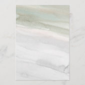 Elegante Sage Groene en Grijze Waterverf | Bruilof Menu (Achterkant)