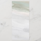 Elegante Sage Groene en Grijze Waterverf | Bruilof Menu (Achterkant)