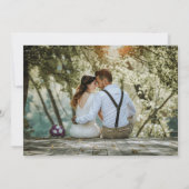 Elegante Sage Groene Foto Bruiloft Save The Date (Achterkant)