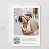 Elegante Sage Groene Franse Tuin Huwelijk QR code Kaart (Achterkant)