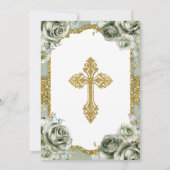 Elegante Sage Groene Primera comunión SCHATTIGE Me Kaart (Achterkant)