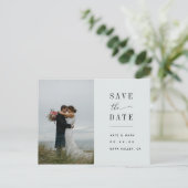Elegante Sage Photo Wedding Save the Dates Briefkaart (Staand voorkant)