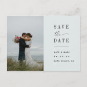 Elegante Sage Photo Wedding Save the Dates Briefkaart (Voorkant)