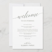 Elegante Sage Printable Wedding Welkomstbrief Kaart (Voorkant)