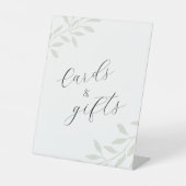 Elegante Sage Trouwkaarten en Geschenken Reclamebord Met Voetstuk (Voorkant)