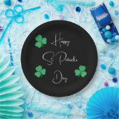 Elegante Saint Patrick's Day Shamrock Papieren Bordje (Feest)