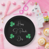 Elegante Saint Patrick's Day Shamrock Papieren Bordje (Feest)