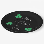Elegante Saint Patrick's Day Shamrock Papieren Bordje (Gekanteld)