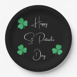 Elegante Saint Patrick's Day Shamrock Papieren Bordje