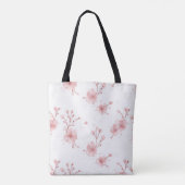 Elegante Sakura Blossom Canvas tas – Zachte Roze B (Achterkant)