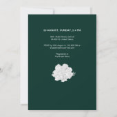 Elegante Sakura Kersenbloesem Baby Shower Groen Kaart (Achterkant)