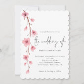 Elegante Sakura Kersenbloesem Bruiloft Kaart (Voorkant)