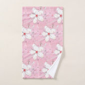 Elegante sakura kersenbloesem roze bloemenpatroon bad handdoek (Handdoek)