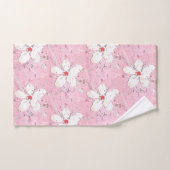 Elegante sakura kersenbloesem roze bloemenpatroon bad handdoek (Handdoek)