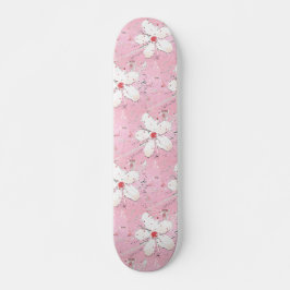 Elegante sakura kersenbloesem roze bloemige meisje persoonlijk skateboard