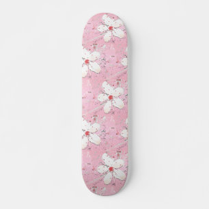 Elegante sakura kersenbloesem roze bloemige meisje persoonlijk skateboard