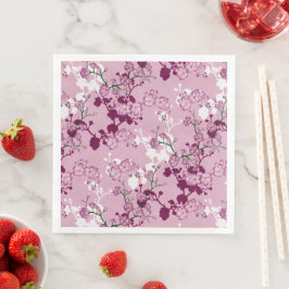 Elegante Sakura Roze Bourgogne Witte Kersenbloesem Servet