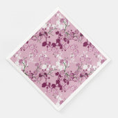 Elegante Sakura Roze Burgundy Witte Kersenbloesem Servet (Hoek)