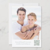 Elegante Salie Barokrozen Bruiloft Save The Date (Achterkant)