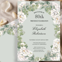 Elegante Salie Bloemrijke Rand Vrouw 80e Verjaarda
