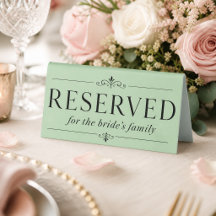 Elegante Salie Bruid Familie Gereserveerde Huwelij