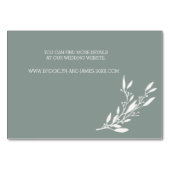 Elegante Salie Bruiloft Accommodatie Kaarten (Achterkant)