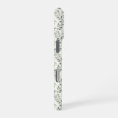 Elegante Salie Crème Minimalistische Boho Bloemmot iPhone Hoesje (Rechterkant)
