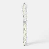 Elegante Salie Crème Minimalistische Boho Bloemmot iPhone Hoesje (Linkerkant)