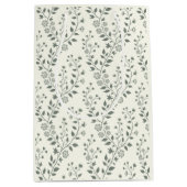 Elegante Salie Crème Minimalistische Boho Bloemmot Medium Cadeauzakje (Voorkant)
