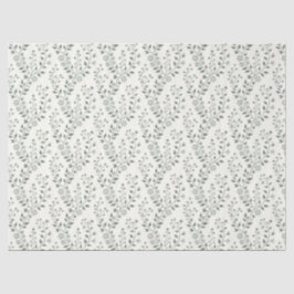 Elegante Salie Crème Minimalistische Boho Bloemmot Tissuepapier