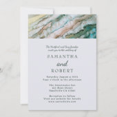 Elegante Salie en Gold Beach bruiloft Kaart (Voorkant)