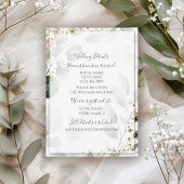 Elegante Salie Goud Waterverf Eucalyptus Groen Informatiekaartje