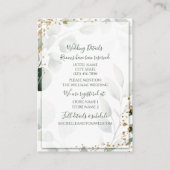 Elegante Salie Goud Waterverf Eucalyptus Groen Informatiekaartje (Voorkant)