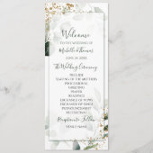 Elegante Salie Goud Waterverf Eucalyptus Groen Programmakaart (Voorkant)