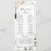 Elegante Salie Goud Waterverf Eucalyptus Groen Programmakaart (Achterkant)