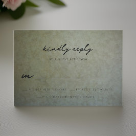 Elegante Salie Gouden Trouw RSVP-reactiekaart RSVP Kaartje
