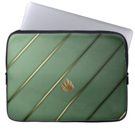 Elegante salie groen & goud laptop sleeve