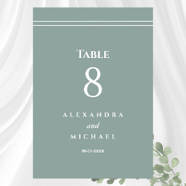 Elegante salie groen minimalistische moderne bruil kaart