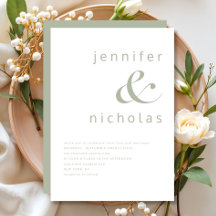 Elegante Salie Groene Ampersand Trouwen