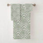 Elegante salie groene bogen bad handdoek (Insitu)