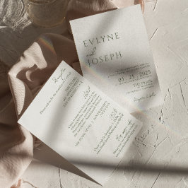 Elegante Salie Groene Boho Alles In Een Unieke Bru Kaart