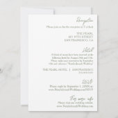 Elegante Salie Groene Boho Alles In Een Unieke Bru Kaart (Achterkant)