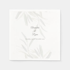 Elegante salie groene botanische cocktail servet