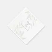 Elegante salie groene botanische cocktail servet (Hoek)